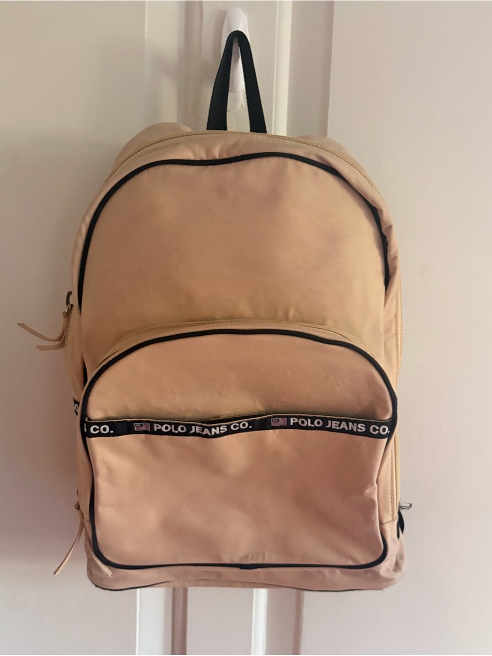 Vintage Ralph Lauren Polo Jeans Co. Backpack Beige Tan Y2K 90’s
